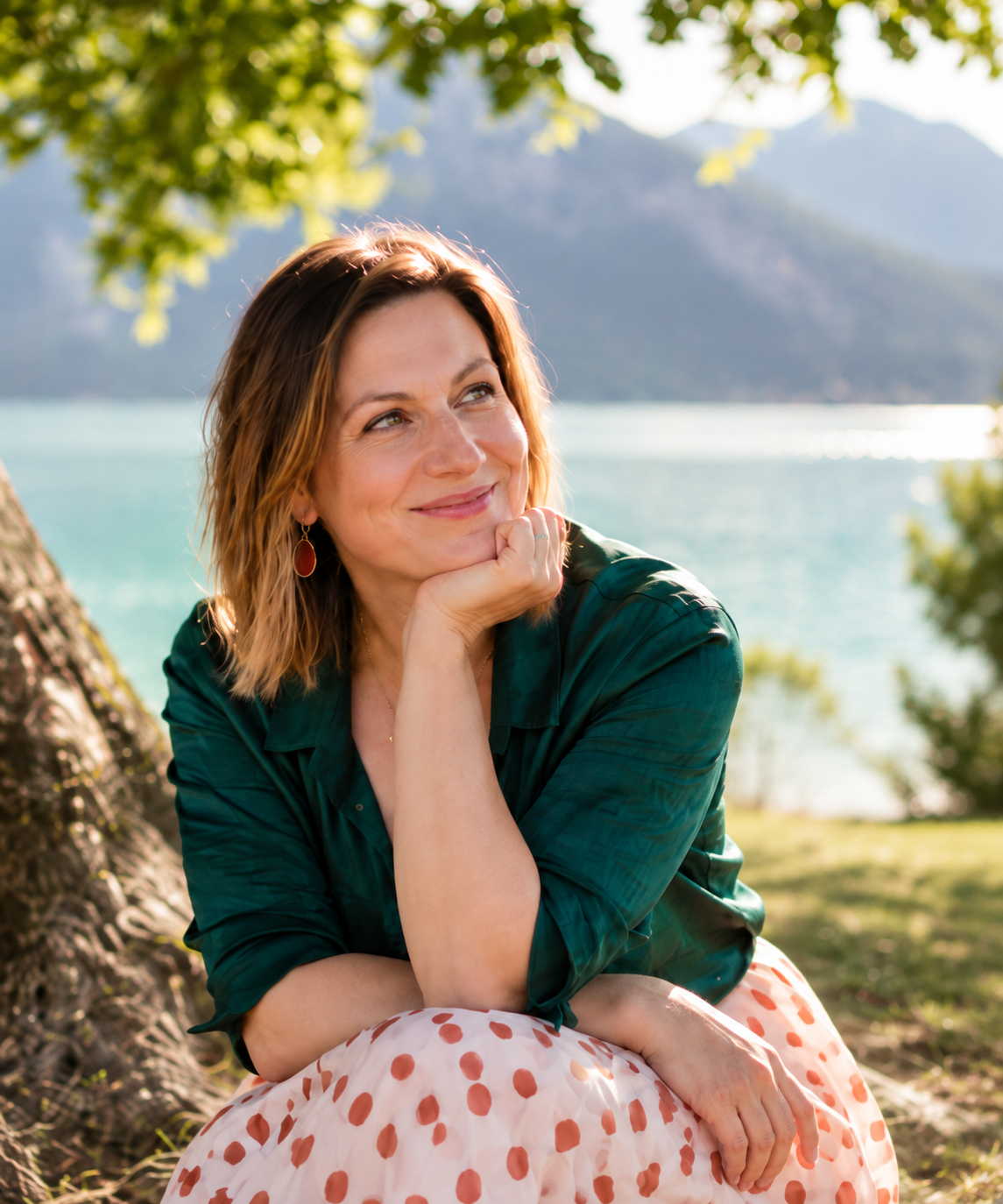 Gaëlle au bord de l'eau